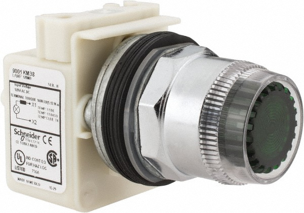 Schneider Electric 9001K1L38G Push-Button Switch: 1.18" Mounting Hole Dia, Momentary (MO) Image
