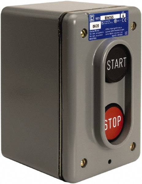 Schneider Electric 9001BW255 Push-Button Control Station: Maintained, 2NO, Start & Stop Image