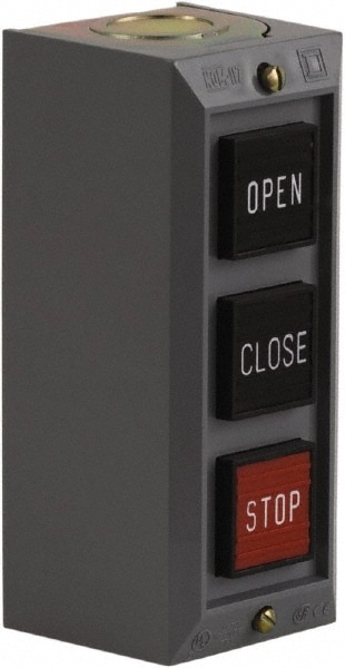 Schneider Electric 9001BG303 Push-Button Control Station: Momentary, 2NO/3NC, Close, Open & Stop Image