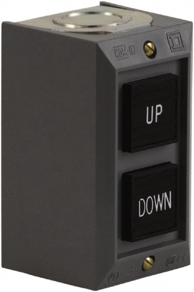 Schneider Electric 9001BG208 Push-Button Control Station: Momentary, 2NO, Up & Down Image