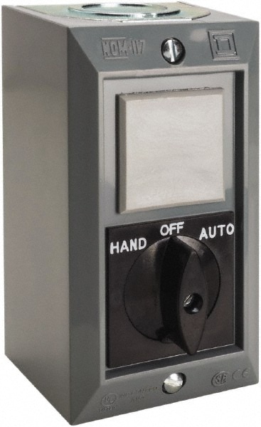 Schneider Electric 9001BG112 Push-Button Control Station: Maintained, 2NO, Auto, Hand & Off Image