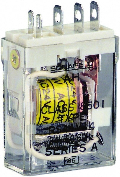 Square D 8501RS41V14 1 hp at 240 Volt & 1/2 hp at 120 Volt, Electromechanical Plug-in General Purpose Relay Image