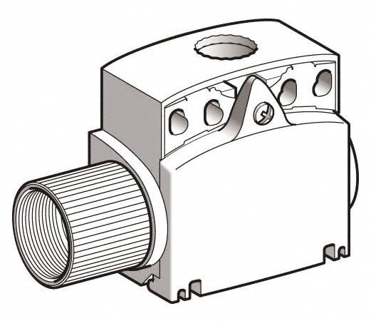 Telemecanique Sensors ZCT21N12 3-1/2 Inch Long, Plastic Body, Limit Switch Body Image