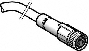 Telemecanique Sensors XZCP0941L10 4 Amp, M8 Straight Female Connector Sensor and Receptacle Prewired Connector Sensor and Receptacle Image