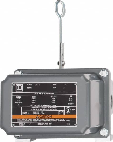 Square D 9036GR1 7 and 9 NEMA Rated, DPST, Float Switch Pressure and Level Switch 