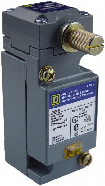 Square D 9007C54A General Purpose Limit Switch: SPDT, NC, Roller Lever, Top Image