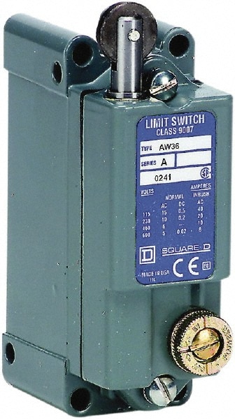 Square D 9007AW36 General Purpose Limit Switch: SPDT, NC, Roller Plunger, Side Image