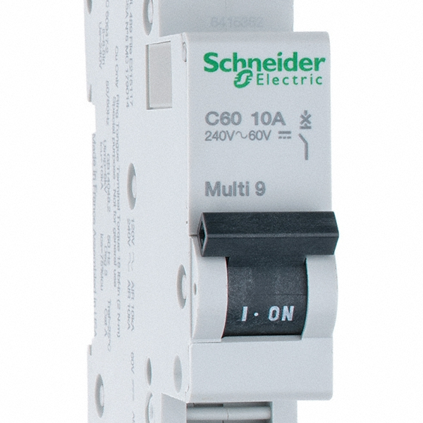 Schneider Electric - 10 Amp, 120/240 VAC, 1 Pole, DIN Rail Mounted