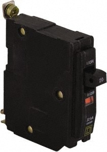 Square D QOB115VH 15 Amp, 240 VAC, 1 Pole, Bolt On Miniature Circuit Breaker Image