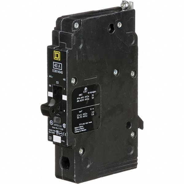 Square D EDB14040 40 Amp, 277 V, 1 Pole, Bolt On Miniature Circuit Breaker Image