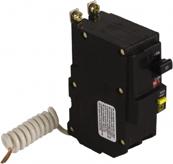 Square D QOB220GFI 20 Amp, 240 VAC, 2 Pole, Bolt On Residual Current Circuit Breaker with Overcurrent Protection Image