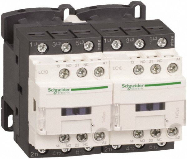 3 Pole, 480 Coil VAC at 50/60 Hz, 9 Amp at 440 VAC, Reversible IEC Contactor