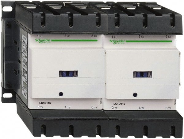Schneider Electric LC2D115G7 IEC Contactor: 3 Poles, NC & NO 
