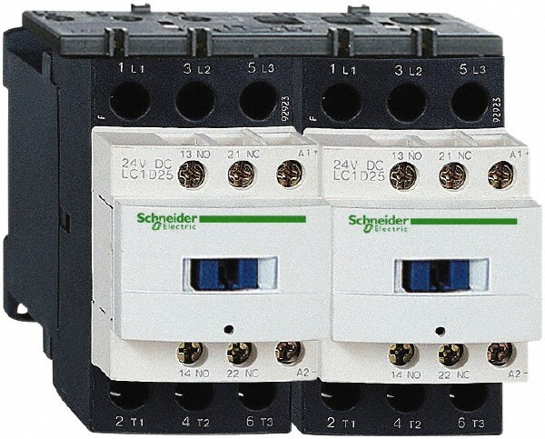 3 Pole, 240 Coil VAC at 50/60 Hz, 9 Amp at 440 VAC, Reversible IEC Contactor