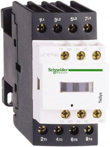 Schneider Electric LC1DT40BD IEC Contactor: 4 Poles, NC & NO Image