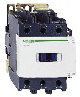 Schneider Electric LC1D95G7 IEC Contactor: 3 Poles, NC & NO 