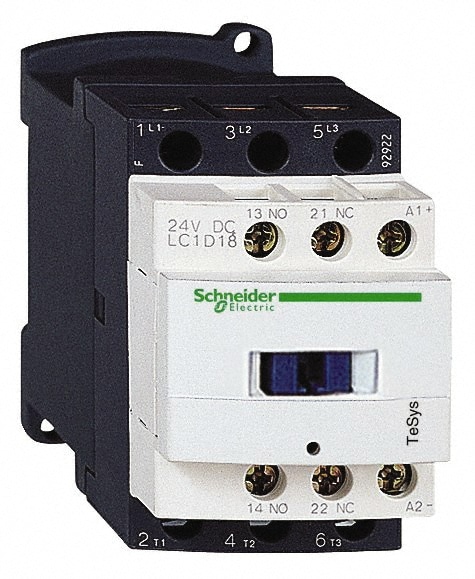 Schneider Electric LC1D186BL IEC Contactor: 3 Poles, NC & NO Image