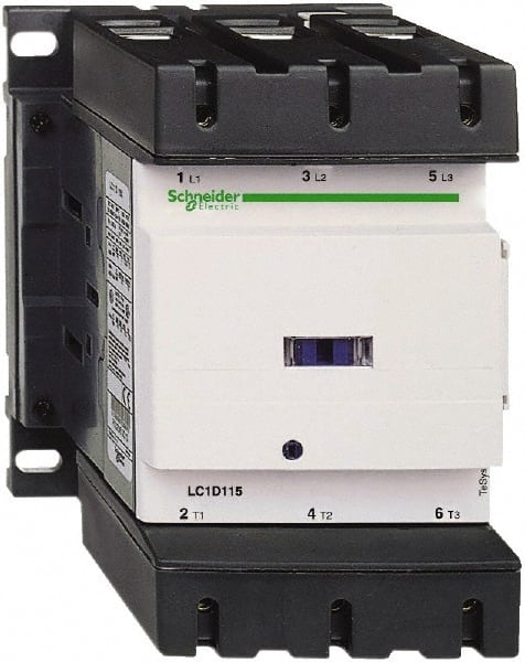 Schneider Electric LC1D150BD IEC Contactor: 3 Poles, NC & NO 
