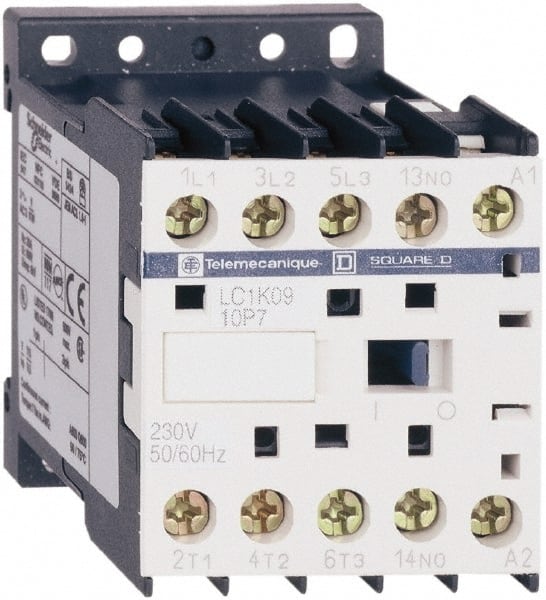 32 AMP contactor with 220v50/60Hz coil and 1 NO/1 NC base auxiliary contact Schneider Electric LC1D32M7 3 pole 