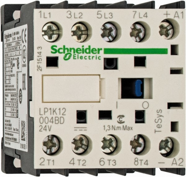 Schneider Electric LP1K12004BD IEC Contactor: 4 Poles Image