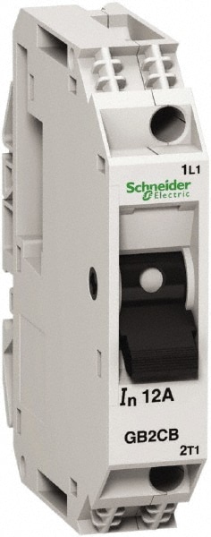 Schneider Electric GB2CB05 0.50 Amp, 1 Pole, Backplate, Clip, DIN Rail Mount Circuit Protector Image