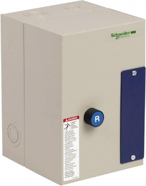 Schneider Electric LE1D123A62OG70 3 Pole, 12 Amp, 120 Coil VAC, Nonreversible Enclosed IEC Motor Starter Image