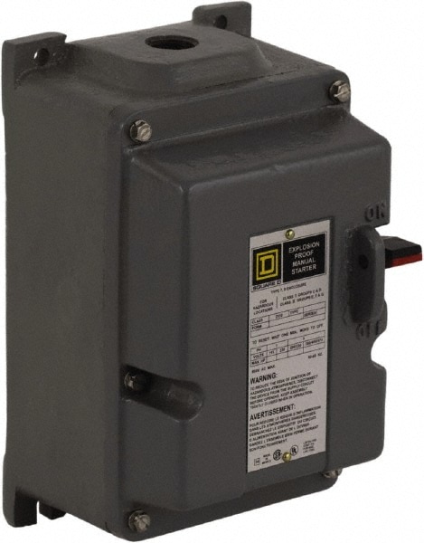 Square D 2510MCR3 3 Poles, 27 Amp, M-1 NEMA, Enclosed Pushbutton Manual Motor Starter Image