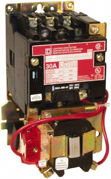No Enclosure, 2 Pole, Mechanically Held Lighting Contactor