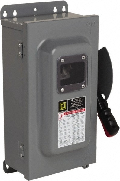 Square D HU362AWKVW Safety Switch: NEMA 12 & 3R, 60 Amp, 600VAC/VDC Image