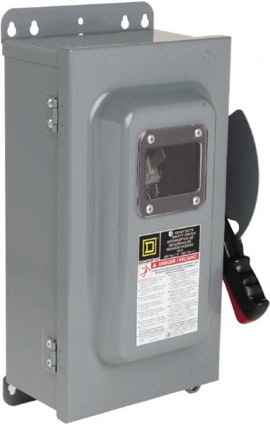 Square D H362AWKVW Safety Switch: NEMA 12 & 3R, 60 Amp, 600VAC/VDC, Fused Image