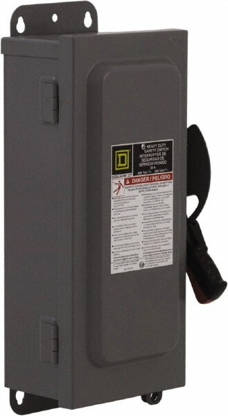 60 Amp, 600 VAC/VDC, 3 Pole Nonfused Safety Switch