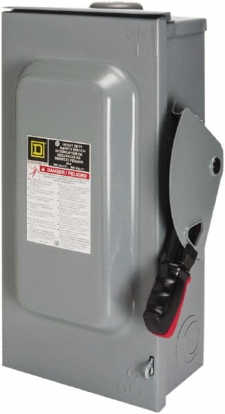 Square D H3612RB Safety Switch: NEMA 3R, 30 Amp, 600VAC/VDC, Fused Image