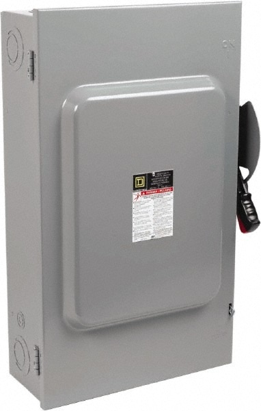 Square D H364N Safety Switch: NEMA 1, 200 Amp, 600VAC/VDC, Fused Image