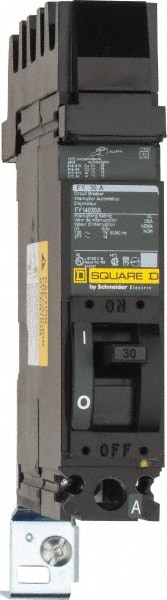 Square D FY14030A 30 Amp, 125 VDC, 277 VAC, 1 Pole, Molded Case Circuit Breaker Image