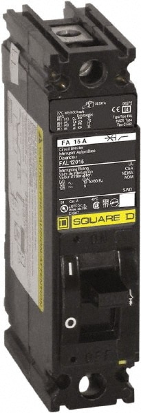 Square D FAL12020 20 Amp, 240 VAC, 1 Pole, Individually Mounted Molded Case Circuit Breaker Image