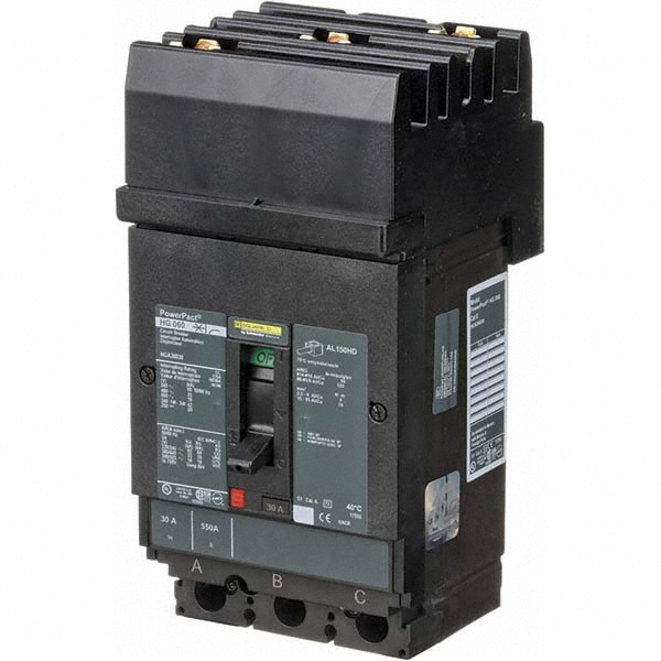 Square D HGA36030 30 Amp, 600 VAC, 3 Pole, Plug In Molded Case Circuit Breaker Image