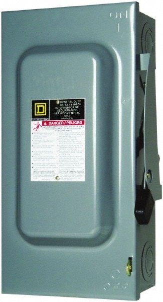 Square D D223N Safety Switch: NEMA 1, 100 Amp, 240V, Fused Image