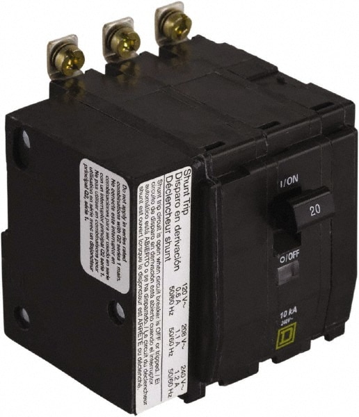 Square D QOB3501021 50 Amp, 240 VAC, 3 Pole, Bolt On Miniature Circuit Breaker Image