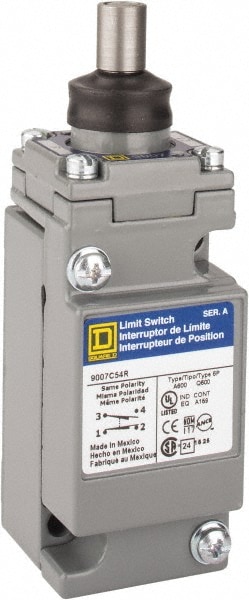 Square D 9007C54R General Purpose Limit Switch: SPDT, NC, Plunger, Top Image