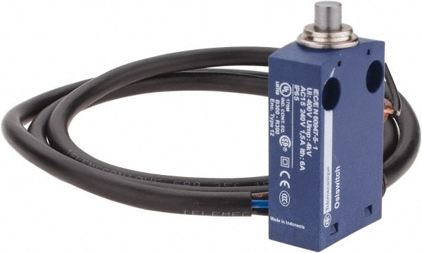 Telemecanique Sensors XCMN2110L1 General Purpose Limit Switch: DP, NC, End Plunger, Top 