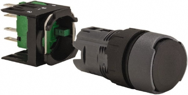 Schneider Electric XB6AA21B Push-Button Switch: 16 mm Mounting Hole Dia, Momentary (MO) Image