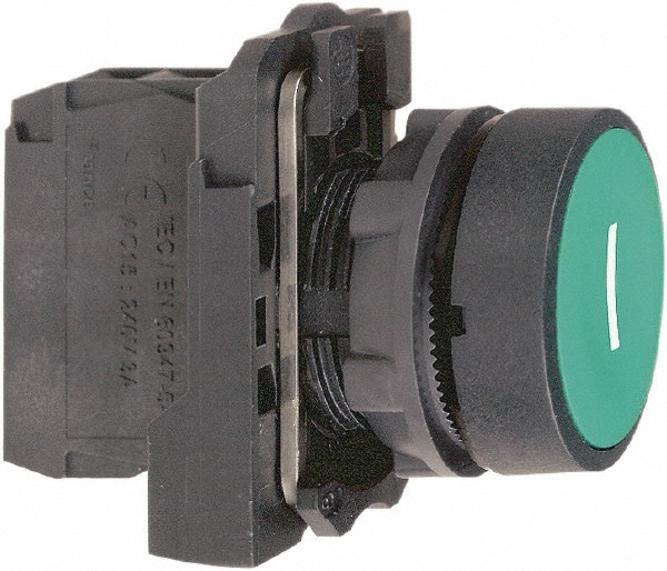 Schneider Electric XB5AA3311 Push-Button Switch: 22 mm Mounting Hole Dia, Momentary (MO) Image