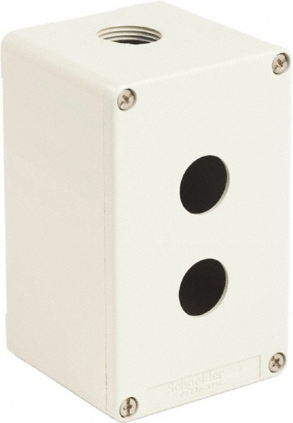 Schneider Electric XAPG29502 2 Hole, 1.58 Inch Hole Diameter, Zinc Alloy Pushbutton Switch Enclosure 