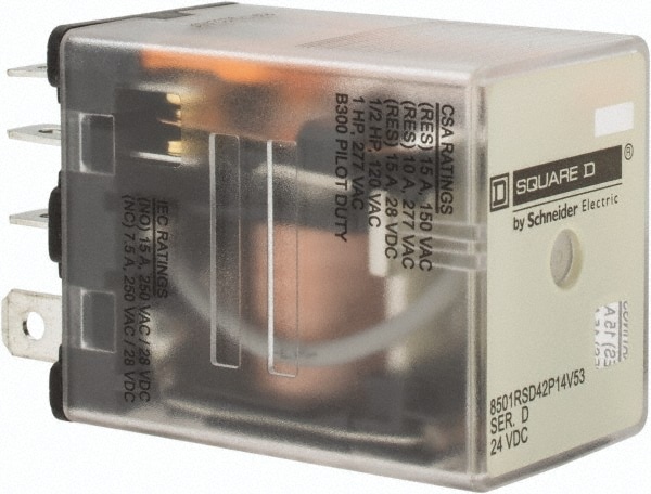 Square D 8501RSD42P14V53 Electromechanical Plug-in General Purpose Relay Image