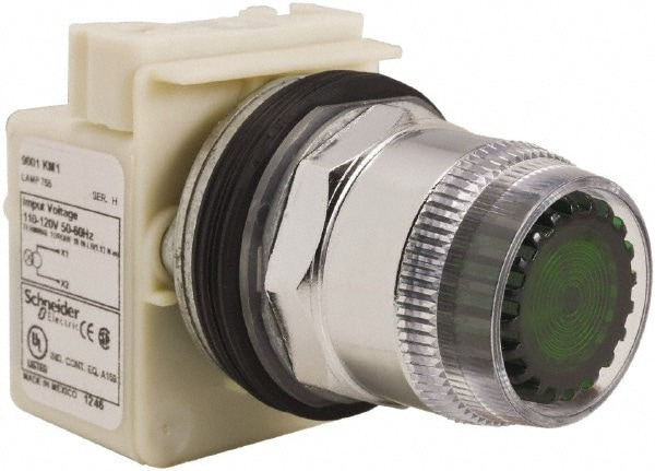 Schneider Electric 9001K1L1G Push-Button Switch: 30 mm Mounting Hole Dia, Momentary (MO) Image