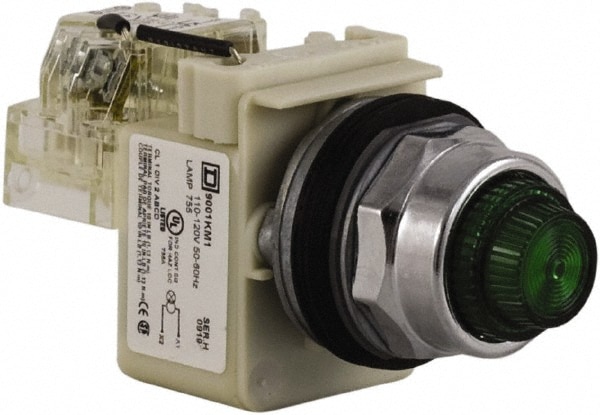 Schneider Electric 9001KT1G31 120 VAC Green Lens Indicating Light Image