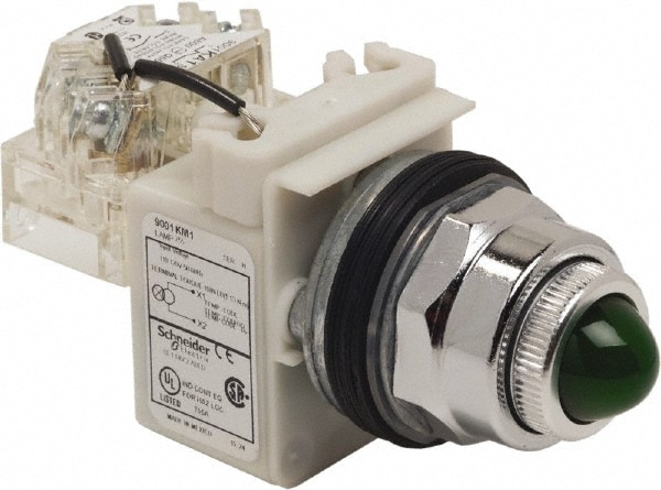 Schneider Electric 9001KT1G6 120 VAC Green Lens Indicating Light Image