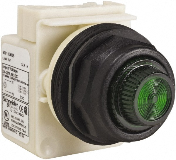 Schneider Electric 9001SKP35G31 24 V, 28 V Green Lens Indicating Light Image