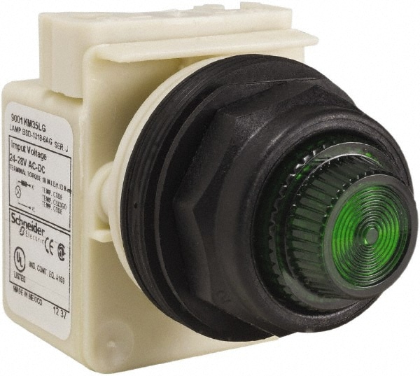 Schneider Electric 9001SKP35LGG31 24 V, 28 V Green Lens LED Indicating Light Image