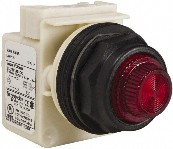 Schneider Electric 9001SKP35R31 24 V, 28 V Red Lens Indicating Light Image